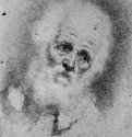 Голова святого Манетти. 1602 - 270 х 207 мм Черный, красный и белый мел, на голубой бумаге Париж Лувр, Кабинет рисунков Италия