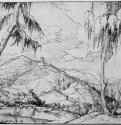 Пейзаж с заливом. 1530 - 206 x 311 мм. Перо серо-черным тоном, на бумаге. Вена. Собрание графики Альбертина. Германия.