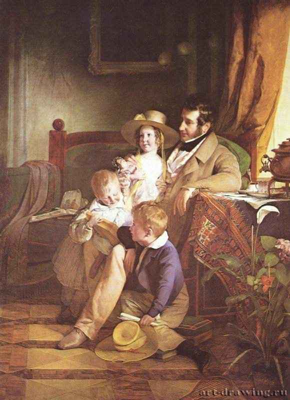 Рудольф фон Артхабер с детьми. 1837 - Rudolf von Arthaber with children. 1837
221 x 156 смХолстБидермейерАвстрияВена. Галерея австрийского искусства в Бельведере