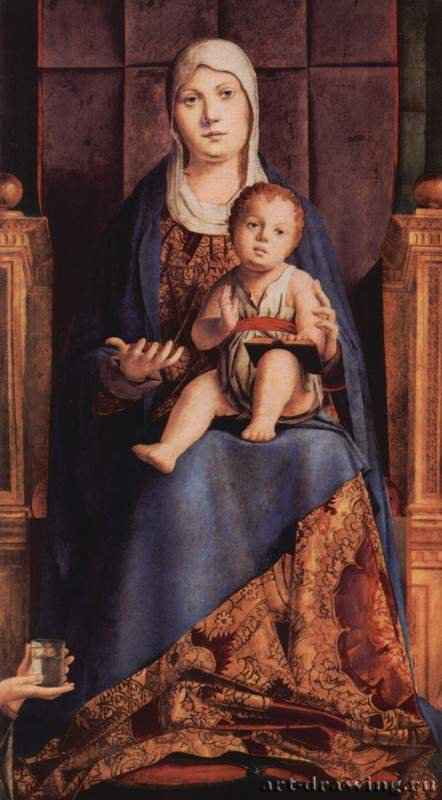 Мадона на троне, фрагмент, Pala di San Cassiano, Венеция. 1475-1476 - Madonna on the throne, fragment, Pala di San Cassiano, Venice. 1475-1476
115 x 65 смДерево, маслоВозрождениеИталияВена. Художественно-исторический музей