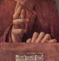 Salvator mundi (Спаситель мира). Деталь. 1465 - Salvator mundi (Savior of the world). Detail. 1465Дерево, маслоВозрождениеИталияЛондон. Национальная галерея