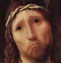 Ecce Homo. Деталь: лицо Христа. 1473 * - Ecce Homo. Detail: face of Christ. 1473 *Дерево, маслоВозрождениеИталияПьяченца. Городской музей