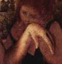 Пьета с тремя ангелами, фрагмент. Деталь: ангел. 1475 - Pieta with three angels, fragment. Detail: angel. 1475Дерево, маслоВозрождениеИталияВенеция. Музей Коррер