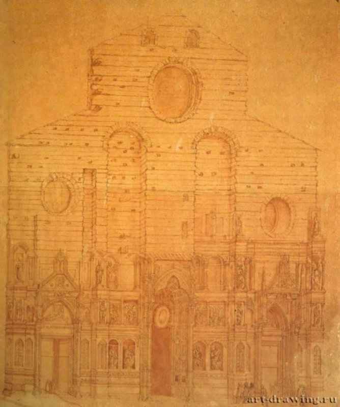 Кафедральный собор Флоренции (Санта Мария дель Фьоре). Фасад. 16 век - Флоренция. Музей собора.