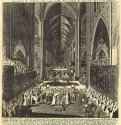 Коронация Якова II в Вестминстерском аббатстве. 1697 - 280 х 235 мм. Раскрашенная вручную резцовая гравюра на меди. Лондон. Музей Виктории и Альберта. Великобритания.