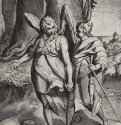 Товия с ангелом. 1581 - 406 х 287 мм. Резцовая гравюра на меди. Лондон. Британский музей, Отдел гравюры и рисунка. Италия.