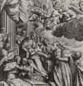 Мистическое обручение святой Екатерины Александрийской. 1582 - 505 х 344 мм. Резцовая гравюра на меди. Вашингтон. Библиотека конгресса США. Италия.
