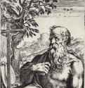 Святой Иероним. 1583 - 115 х 84 мм. Резцовая гравюра на меди. Лондон. Британский музей, Отдел гравюры и рисунка. Италия.