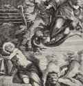 Явление Мадонны святому Иерониму. 1588 - 423 х 298 мм. Резцовая гравюра на меди. Париж. Национальная библиотека, Кабинет эстампов. Италия.