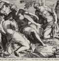 Меркурий и три грации. 1589 - 203 х 259 мм. Резцовая гравюра на меди. Вашингтон. Библиотека конгресса США. Италия.