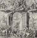 Поклонение волхвов. 1579 - 1116 х 1053 мм. Резцовая гравюра на меди. Лондон. Британский музей, Отдел гравюры и рисунка. Италия.