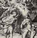 Дева Мария Благовещения. 1579-1581 - 448 х 324 мм. Резцовая гравюра на меди. Вена. Собрание графики Альбертина. Италия.