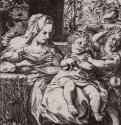 Мадонна делла Рондинелла. 1587 - 158 х 123 мм. Резцовая гравюра на меди. Вашингтон. Национальная галерея. Италия.