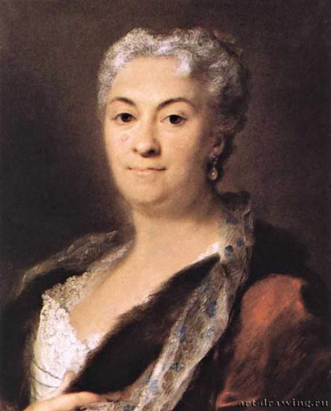 Пожилая дама, 1740 г. - Пастель, бумага; 50 x 40 см. Галерея Академии. Венеция. Италия.