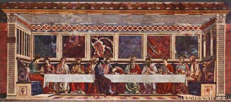 Кастаньо: Тайная вечеря - 1445-1450 453 x 975 см Фреска Возрождение Италия Флоренция. Церковь Санта Аполлония