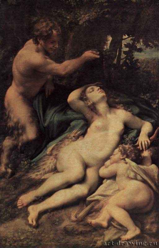 Юпитер и Антиопа - 1528 *190 x 124 смХолст, маслоВозрождениеИталияПариж. Лувр
