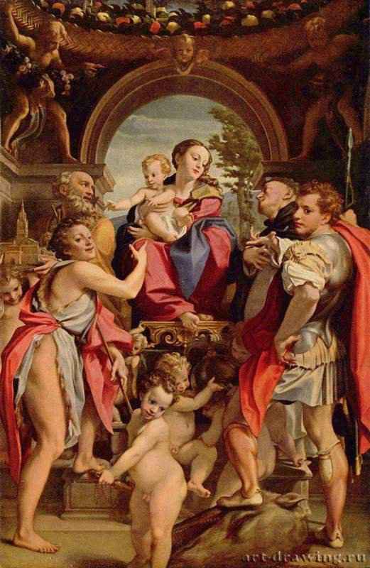 Мадонна св. Георгия - 1530-1532285 x 190 смХолст, маслоВозрождениеИталияДрезден. Картинная галерея