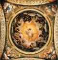Фрески в церкви Сан Джованни Евангелиста в Парме, роспись купола: Вознесение. 1520-1524 - Фреска. Парма.