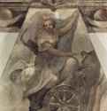 Потолочная фреска в женском монастыре Сан Паоло в Парме, сцена у камина: Диана в колеснице - 1519ФрескаВозрождениеИталияПарма. Монастырь Сан Паоло