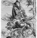 Святая Маргарита. 1513 - 177 х 131 мм. Перо черным тоном, на бумаге. Дессау. Ангальтская картинная галерея, Собрание графики. Германия.