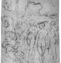 Суд Париса. 1527-1530 - 201 х 144 мм. Перо коричневым тоном, на бумаге. Брауншвейг. Музей герцога Антона-Ульриха, Гравюрный кабинет. Германия.