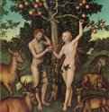 Адам и Ева - 1526117 x 80,5 смДерево, маслоВозрождениеГерманияЛондон. Галереи института Курто