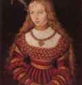 Портрет принцессы Сибиллы Клевской в наряде невесты - 152655 x 36 смДерево, маслоВозрождениеГерманияВеймар. Государственное художественное собраниеПарная картина к портрету Иоганна Фридриха Саксонского, жениха