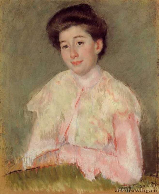 Портрет дамы, 1890 г. - Бумага на картоне, пастель. Частное собрание. Франция, США.