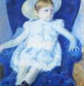 Элси в синем кресле, 1880 г. - Бумага, пастель. Частное собрание. Франция, США.