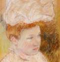 Леонтина в розовой пышной шляпе, 1898 г. - Бумага, пастель. Частное собрание. Франция, США.