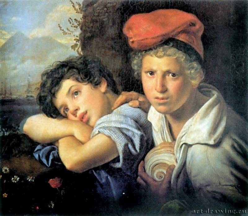 Неаполитанские мальчики-рыбаки - 1829МаслоРомантизмРоссия