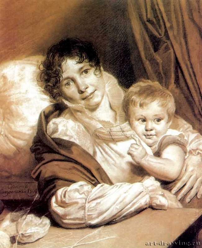 Мать с ребёнком (Портрет госпожи Прес *) - РомантизмРоссия