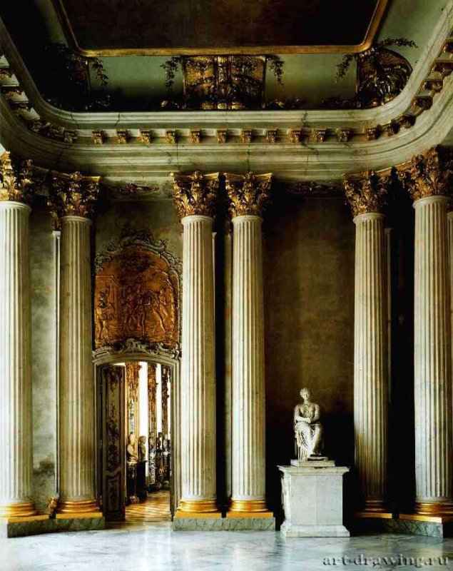 Дворец. Вестибюль, 1745 - Сан-Суси. Потсдам. Германия.