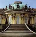 Дворец. Вид на Мраморный зал снаружи. Начат в 1745. - Сан-Суси. Потсдам. Германия.