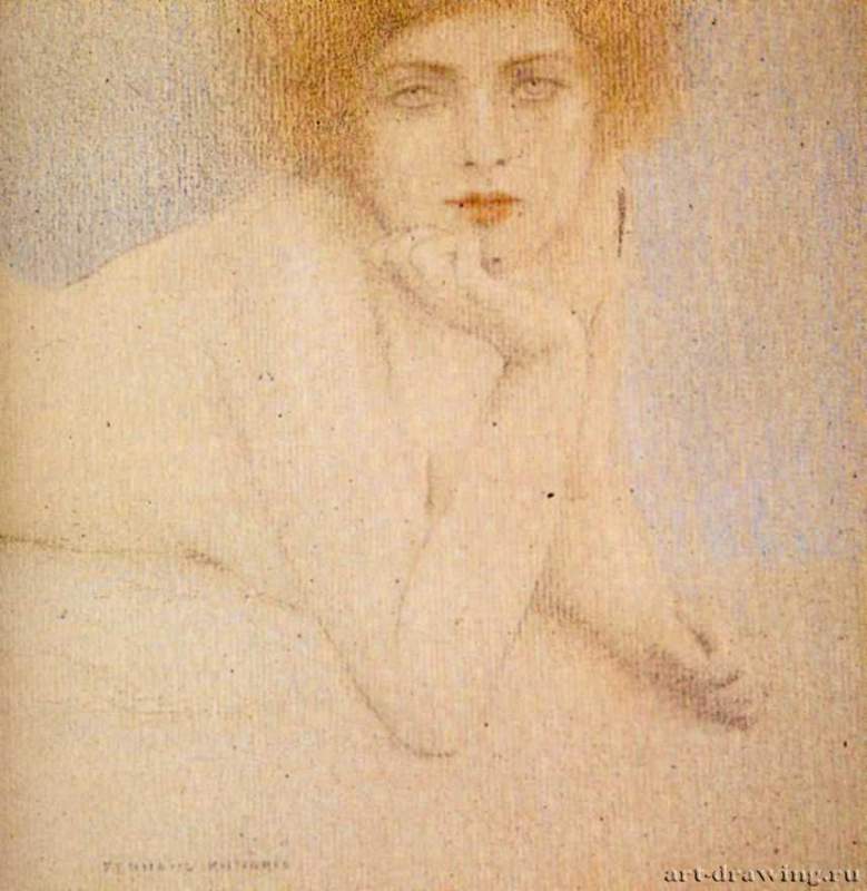 Без названия 1910 г. - Карандаш, пастель, бумага; 18 x 18 см. Частное собрание. Бельгия.
