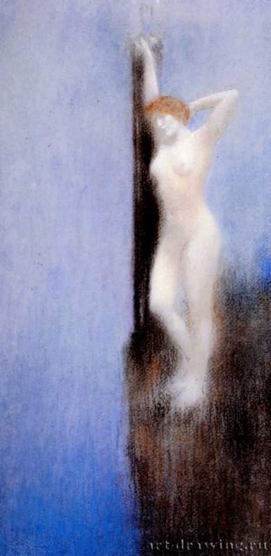 Сафо, 1912 г. - Пастель, бумага на холсте; 62,5 x 29,7 см. Частное собрание. Бельгия.