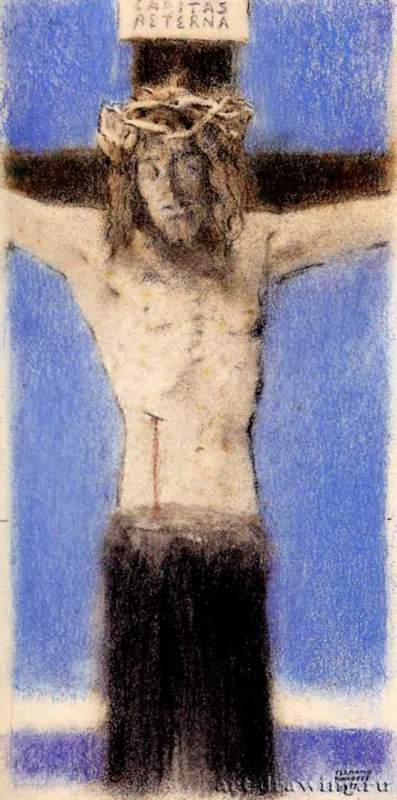 Caritas aeterna (Вечная любовь), 1917 г. - Пастель, бумага; 65 x 33 см. Музей изящных искусств. Ганд. Бельгия.