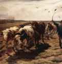 Пахота на волах - 1868136,5 x 204 смХолст, маслоРеализмШвейцарияЦюрих. Частное собрание