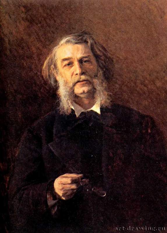 Портрет писателя Дмитрия Васильевича Григоровича - 187686 x 68 смХолст, маслоРеализмРоссияМосква. Государственная Третьяковская галерея