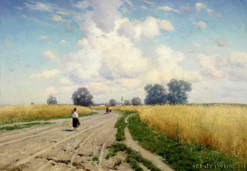 Дорога, 1899 г. - Холст, масло. Россия.