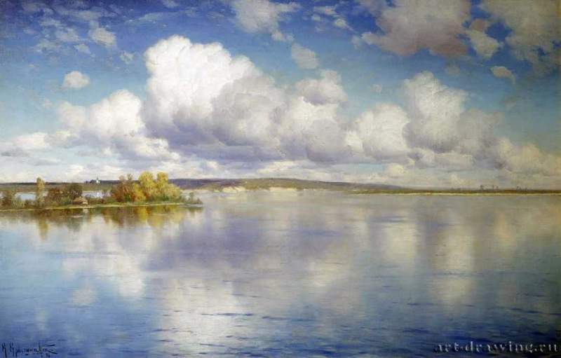 Озеро, 1896 г. - Холст, масло; 54 х 85 см. Россия.