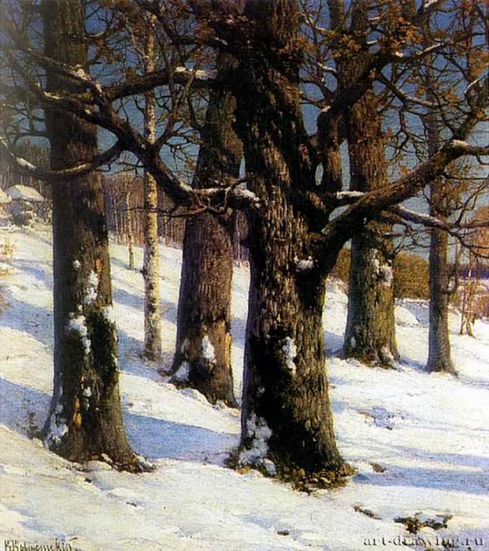 Дубы - 189357 х 50 смХолст, маслоРоссияВологда. Вологодская областная картинная галерея