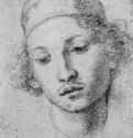 Голова юноши. 1610-1625 - 215 х 163 мм Черный мел, на коричневатой бумаге Флоренция Уффици, Кабинет рисунков и гравюр Италия