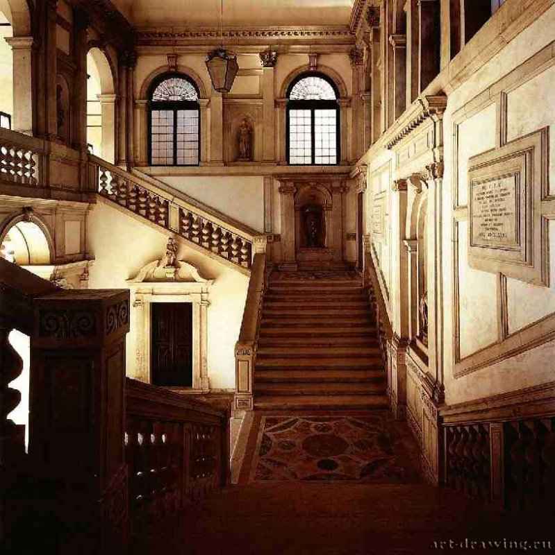 Церковь Сан Джорджио Маджоре. Лестница. 1643-1645 - Венеция. Италия.