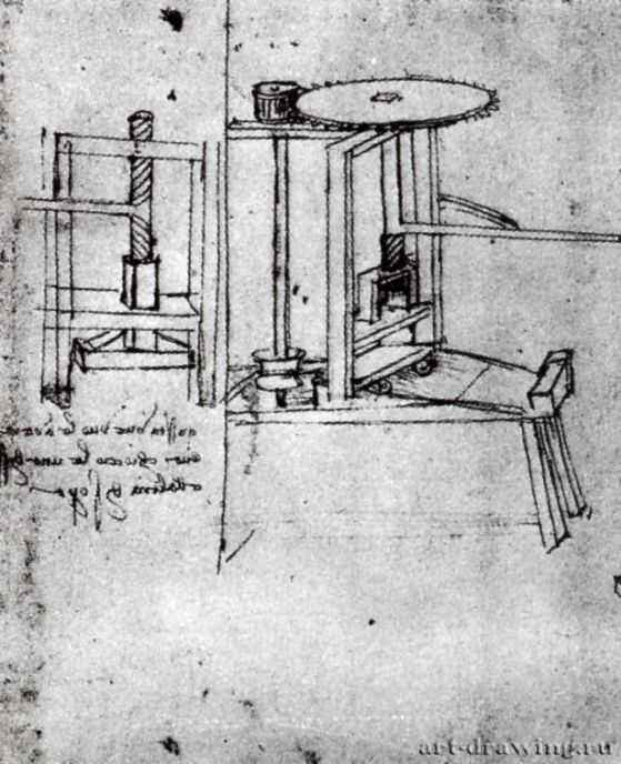 Печатный стан. 1490 - Милан. Библиотека Амброзиана.