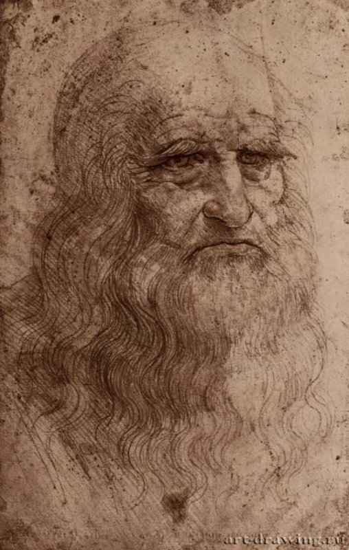 Леонардо да Винчи: Автопортрет 1512.