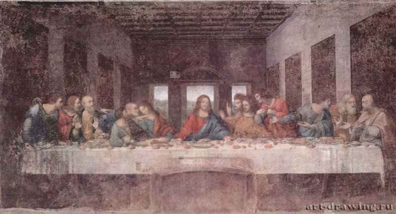 Тайная вечеря - 1495-1497420 x 910 смФреска (масляная темпера)ВозрождениеИталияМилан. Трапезная монастыря Санта Мария делле Грацие