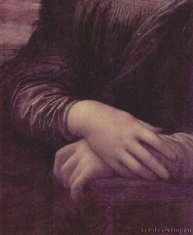 Мона Лиза (Джоконда). Фрагмент - 1503-1505Дерево, маслоВозрождениеИталияПариж. ЛуврВероятно, портрет жены купца Джокондо (откуда название картины - Джоконда); идентификация изображенной окончательно не установлена