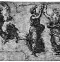 Танцующие нимфы. 1503 - 109 х 167 мм. Перо на бумаге. Венеция. Галерея Академии.