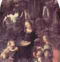 Мадонна в скалах. Мария с младенцем Иисусом, младенцем Иоанном Крестителем и ангелом - 1483-1486198 x 123 смХолстВозрождениеИталияПариж. Лувр